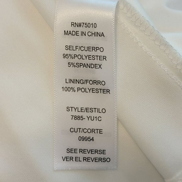 Jodi Kristopher Women JR Size 15 Ivory Fit & Flare Dress w/Open Lace Back EUC - Picture 6 of 11